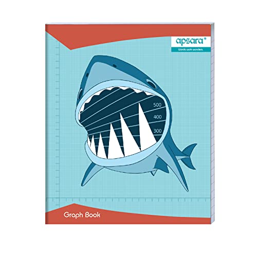 Image of Apsara Graph Paper Books for School & College | Graph Books A4 Size | 28 CM x 22 CM Approx - 64 Pages | Numbered Pages and Ruled Margins | Graph Sheets with 1 MM Square for Maths | Set of 12 Graph book