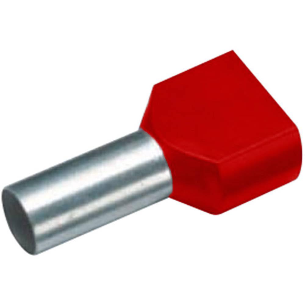 Embout double 10 mm² evite court circuit borne electrique rouge