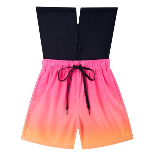 Image of Cozople Boys Swim Trunks Compression Liner Swim Shorts Quick Dry Bathing Suit with Boxer Brief Swimwear 2-20T