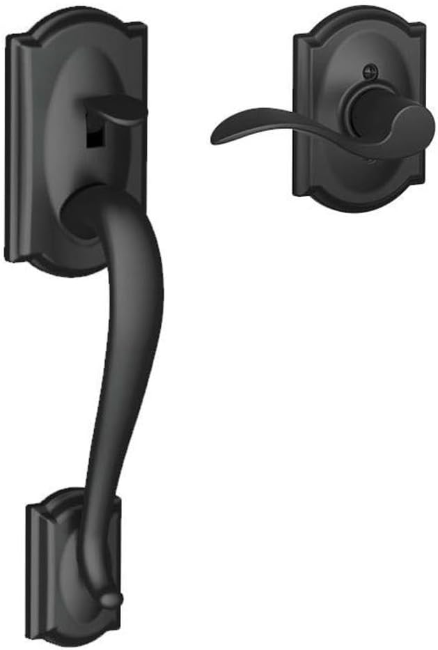 Schlage Camelot lower half handleset, matte black