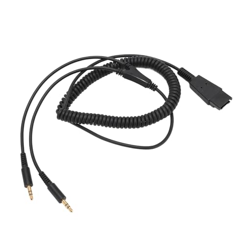 Hörlurskabel 3,5 mm med QD och dubbla adaptrar för PC ljudkort