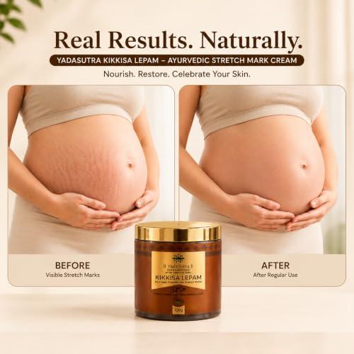 Image of Stretch Mark Cream for Pregnancy Kikkisa Lepam 100g pack of 2 | Ayurvedic, For Pregnancy & Postpartum, Skin Nourishing Hydration Formula, For Belly, Hips & Thighs, For Women