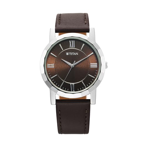 Titan Karishma Zing Quartz Analog Brown Dial Leather Strap Watch for Men-1644SL01 (B0CZTT72YP) Amazon Price History, Amazon Price Tracker
