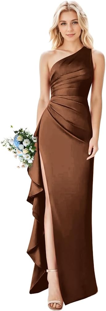 Flutter Sleeve V Neck Bridesmaid Dresses Long Ruched Chiffon Empire Waist Formal Dress for Wedding Guest BD32