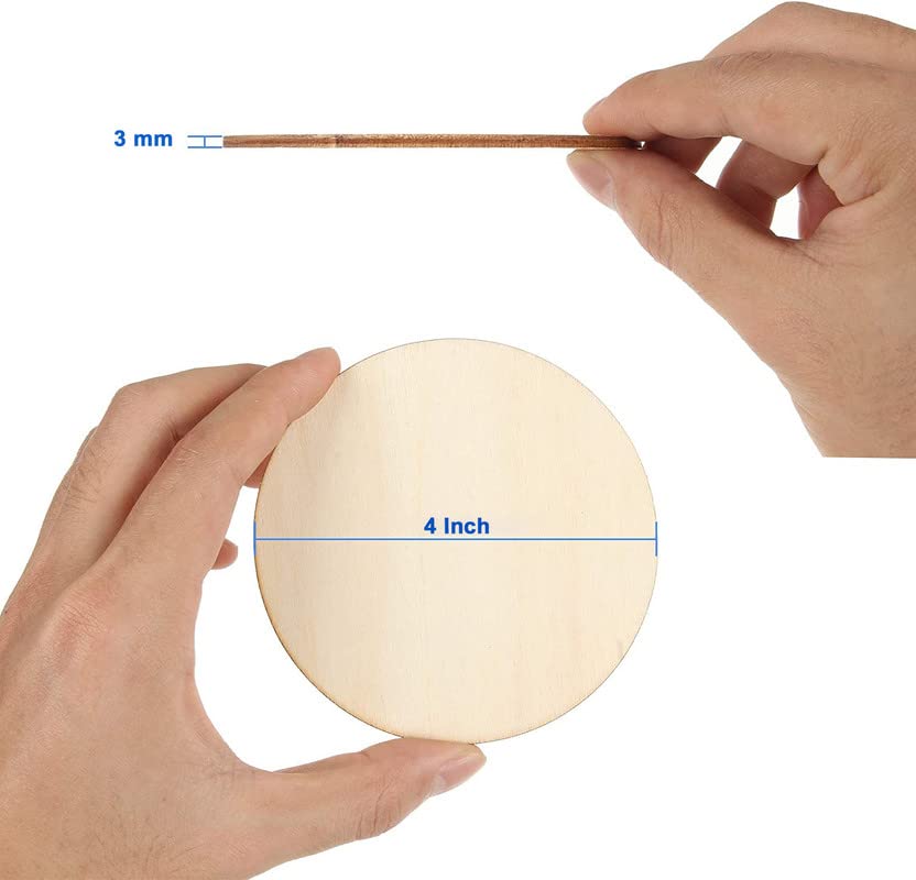 Image of SWAGSTATION MDF Coaster Art Boards, 25 Pcs, 4 Inch Round, 3mm Thick