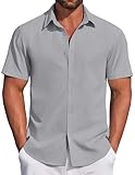 Lightweight and Comfort: Match your summer style with COOFANDY mens casual button down dress shirt! Men's short sleeve dress shirt prioritizes comfort and style, featuring soft fabric that provides a silky touch and enhanced breathability. This ensur...
