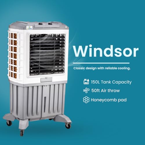 Image of WINDSOR 150 L Desert Air Cooler for Room, Hall, Office - Industrial Grade Cooling, Extra Large Tank, Maximum Air Throw - 1 Year Warranty