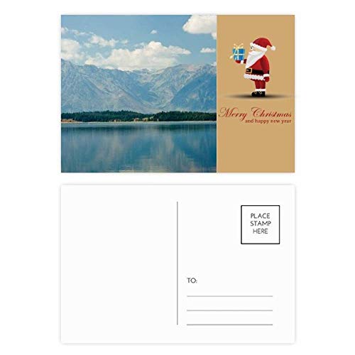 Cartes postales Père Noël et forêt de montagne pour vos vœux au coin du feu et courriers de fêtes
