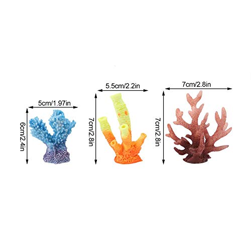 Atyhao 3pcs Acquario Ornamento di Corallo