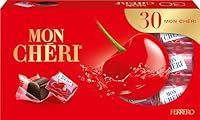 Ferrero Mon Chéri – Knackige Schokolade, fruchtiger Likör und eine aromatische Kirsche – 1 Packung à 30 Einzelpralinen