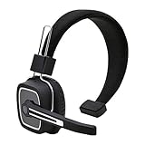 Truck Driver Bluetooth Headset/Office Headset with Microphone, BT 5.0 Wireless Over The Head Headset with Extra Boom Mic for Trucker,Truck Driver, Phones,Call Center, Skype, VoIP