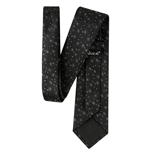 Image of Alizeal Mens 3.15inches Exquisite Floral Tie with Small Flower Printed Pocket Square