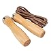 SPYMINNPOO Jumping Rope, Cowhide Wooden Handle Portable Highly Effective Skipping Rope for Fitness Exercise