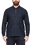  s.Oliver RED LABEL Herren Langarmshirt mit Rippstruktur navy melange 3XL