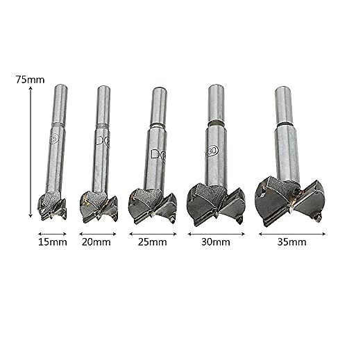 Juego de 5 brocas carburo 15-35 mm para taladro miniatura 2