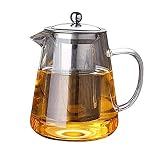 Szklany Czajniczek z Wyjmowanym Filtrem ze Stali Nierdzewnej, Dzbanek do Parzenia Herbaty z Kwitnącymi i Luźnymi Liśćmi, pojemność 450 Ml 750 Ml 950 Ml (Jak pokazano)