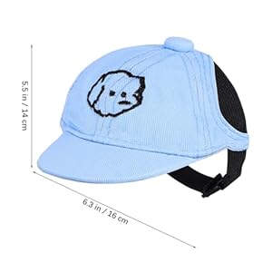 Pet baseball cap dog sunbonnet with ear holes adjustable cat head cap for outdoor summer pet sun hat m   cucciolini doodles