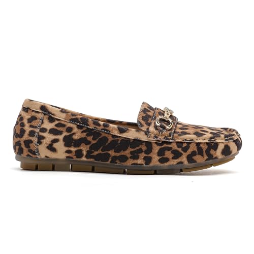 Image of Women's Business Loafers Work Casual Flats Shoes Lightweight Penny PU Leather Slip On Walking Shoes