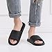 Shower Shoes for Men Women Open Toe Slide Sandals Non Slip Quick Drying Slides College Dorm Fashion Couples Men Shower Soft Sole Flat Shoes Slipper (11) Black
