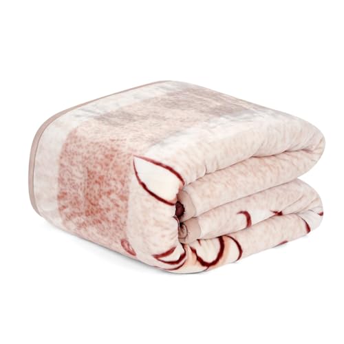 Image of Signature All Season Double Bed Blanket | Super Soft Plush, Lightweight & Cozy | 220 x 240 cm | 2.5 kg | Multi-Color Vibrant Print | Ideal for Winter, AC Use & Gifting (Terracotta Grace)