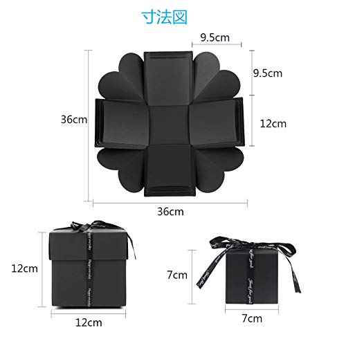 アルバムボックス Katoom 日本語説明書付き サプライズアルバム ボックスアルバム Diy アルバム 爆発ボックス プレゼント ロマンチック ラブメモリフォトアルバム 誕生日 周年記念日 バレンタインデー ホワイトデー 卒業 プロポーズ 敬老の日 ギフト 写真 形が違い