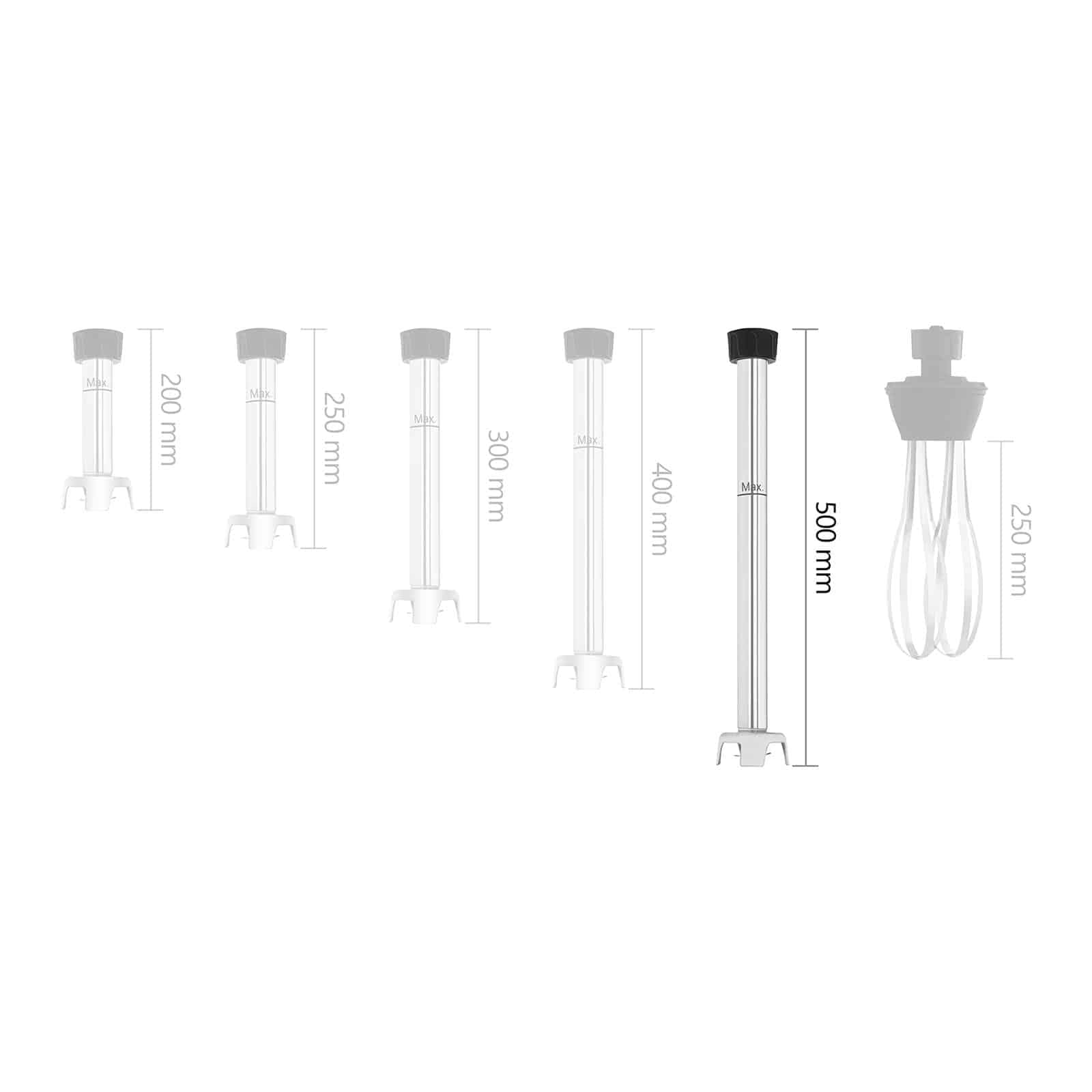 Royal Catering - RCMA-500 - Brazo para batidora de mano - 500 mm - Protector Ø 84 mm
