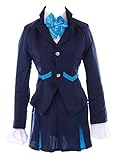 MN-160 Kiznaiver Noriko Sonozaki Jacke Rock Anzug Set blau 4-Teile Damen Kostüm Cosplay (M)