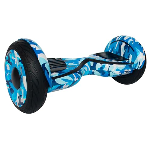 Hoverboard 10 Polegadas Skate Elétrico com Led e Bluetooth Original Brinovar (Azul Camuflado)