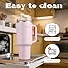 Cierto 40 oz Tumbler with Handle - 3-in-1 Lid & Straw, Double Wall Vacuum Insulated Keeps Drinks Hot/Cold All Day, Car Cup Holder Friendly Stainless Steel Travel Mug, Gift for Women Men Teens (Pink)