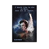 Elon Musk Smoking Blast Off Art Classic Quote Poster Canvas Posters Gift Modern Family Wall Art...