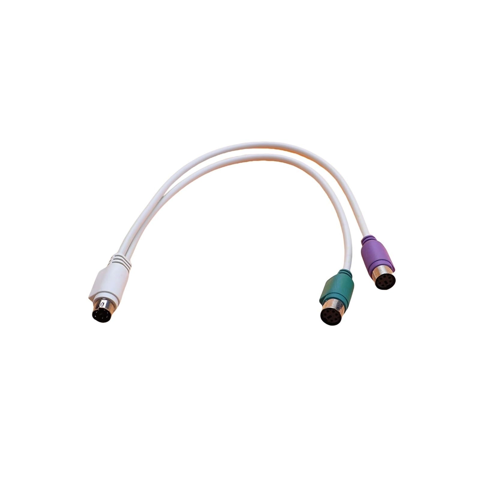1 pezzo è adatto for PS2 1/2 mouse tastiera splitter cavo di prolunga a 6 pin for mini for Din mouse lettore di schede scanner(A)
