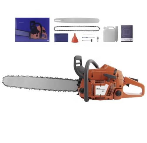 HUS365 - Motosierra de gasolina de 65 cc, sierra eléctrica de madera con cadena de barra de 22 pulgadas