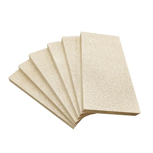 BoldWay Ladrillos refractarios, ladrillos refractarios para estufa de leña, ladrillos de vermiculita resistentes a altas temperaturas (2700 F), cortables y perforables, ideales para estufas de leña y