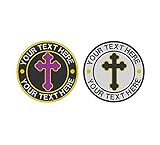 Custom 3' Embroidered Christian Cross Logo Motorcycle Biker Sew on Round Patch
