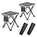Folding Stool, 13.8 Inch Portable Camping Stool for Outdoor Walking Hiking Fishing 400 LBS Capacity with Carry Bag (2 Pack)