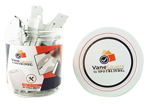 Spotblinds Vane Savers-White 10 Vertical Blinds Repair Clips-White 10 Vane Savers Repair Tabs-Fix Your Vertical Blinds-Easy Vertical Blind Repair Solution. Save Your Broken Vertical Blinds