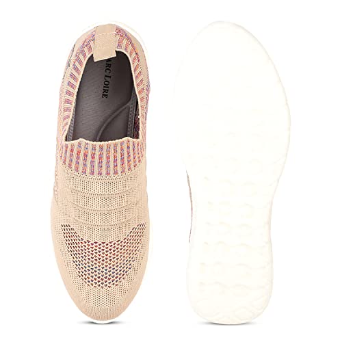 Image of Marc Loire Women's Lightweight Athleisure Knitted Active Wear Slip-On Sneaker Shoes for Sports, Athletics and Walking