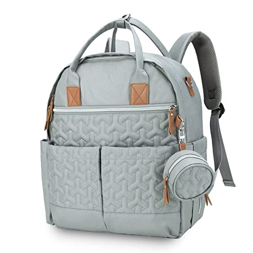 Mochila Fraldas, Fraldas Viagem Multifuncional, Bolsas fraldas à prova d'água com suporte chupeta e