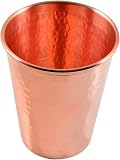 HEALTHANDWEALTH Pure Copper Hammered Tumbler Cups -Derby Cups For Mint Juleps, Cocktails, Copper Wat