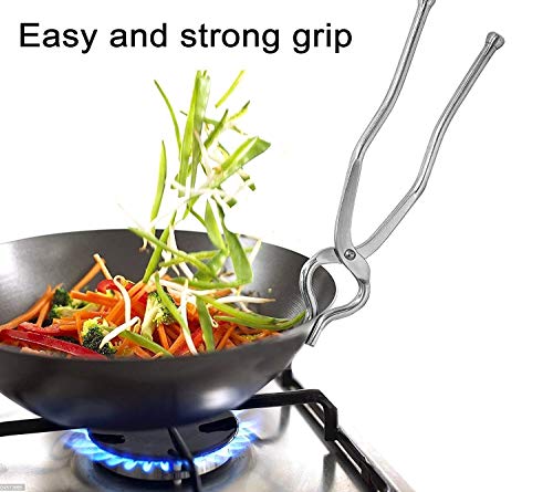 Image of Prisha India Craft Stainless Steel Lemon Squeezer + Bottle Opener, 8.50 Inch and Stainless Steel Sandasi /Pincer, Length 10.50 Inch