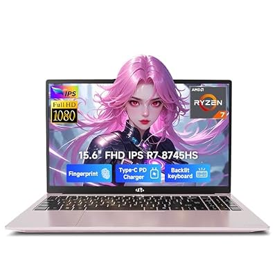 NIMO 15.6" IPS FHD Gaming Laptop, AMD Ryzen 7 8745HS 16GB DDR5 RAM 1TB SSD (8C/16T, up to 4.9GHz) Radeon 780M Graphics Business Computer with 100W Type-C Backlit Keyboard, Fingerprint USB4