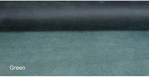 Cowhide Oil Tanned Crazy Horse Leather Craft Arts Tooling Sewing Hobby Workshop Leathercraft Accessories DIY Material Retro Pull up Style (Green (Thickness : 2.0mm), 10 sq ft (Irregular Shape))