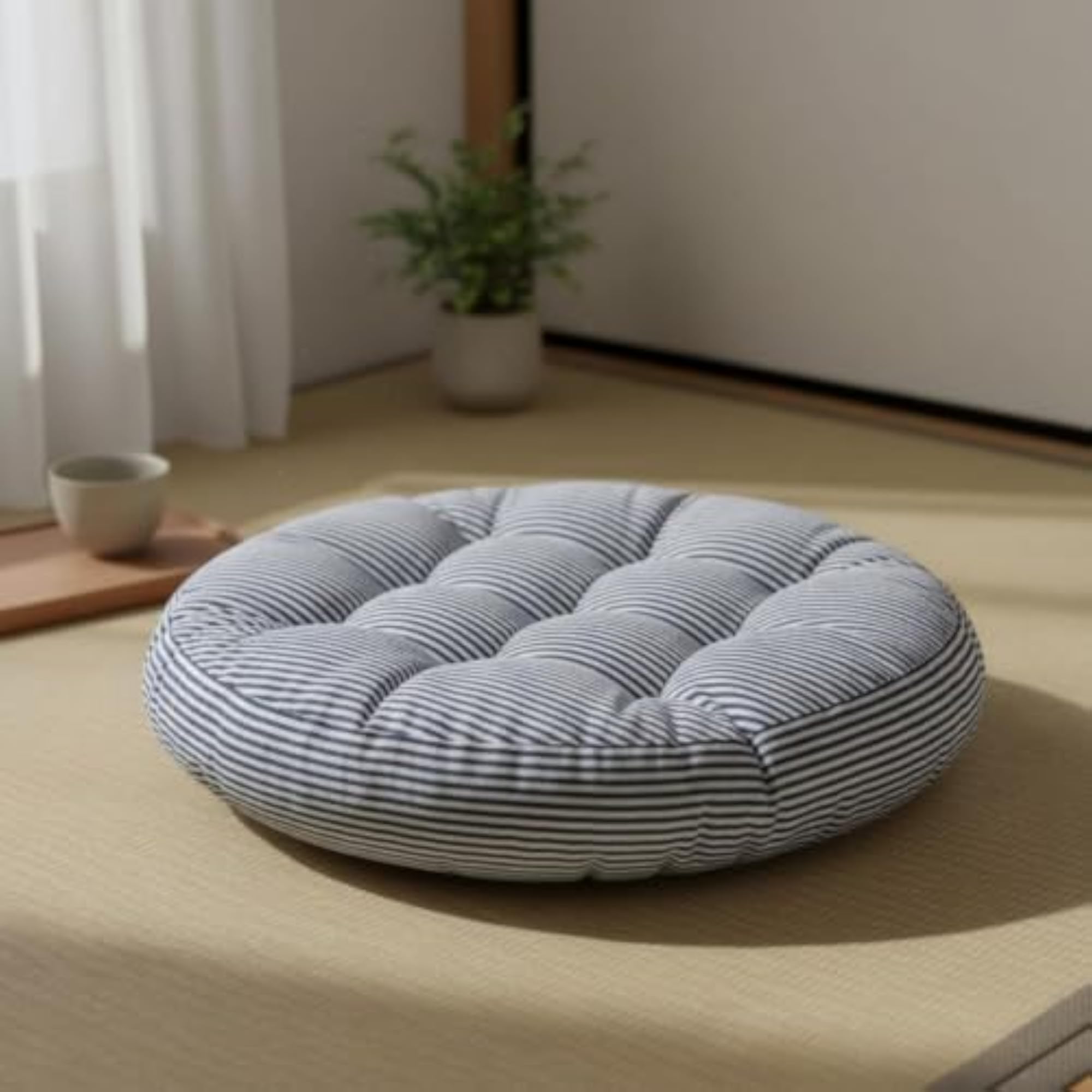 Thickened Round Tatami Cushion, Breathable Textile Design