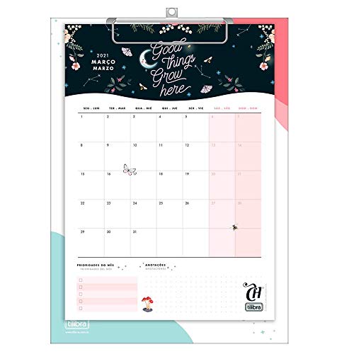 Calendário Planner Prancheta 2021, Capricho, Multicolorido