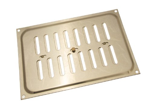 Grille de ventilation laiton poli anti courant d'air froid réglable Hit & Miss