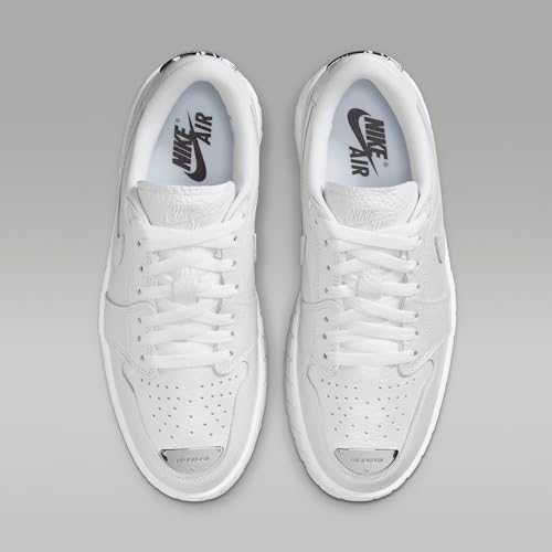 Air Jordan 1 Brooklyn Low Women's Shoes (HF3184-100, White/Metallic Silver)4