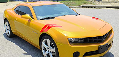 Image of x xotic tech Fender Stripes Hash Marks Vinyl Decal Universal Compatible with Car Truck Sticker Racing Stripe (Red)