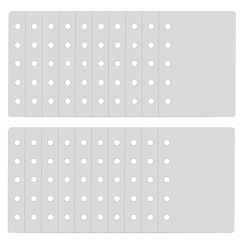 フリランス-ショプ M5 リフィル 5穴 20枚入り 半透明つや消し 大容量 剥がれ防止 耐久性 使いやすい 多用途 バインダー用 シール台紙 シール帳 リフィル 剥離紙 手帳 写真 文房具 オフィス用品 (マット仕切り板 20枚)