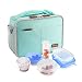 Amsuper Insulated Lunch Bag with FDA Silicone Lids, Durable Lunch Bag Tough & Spacious Adult Lunchbox to Seize Your Day for Travel Office School Lunch Cooler for Girls Boys/Women Men (Mint)