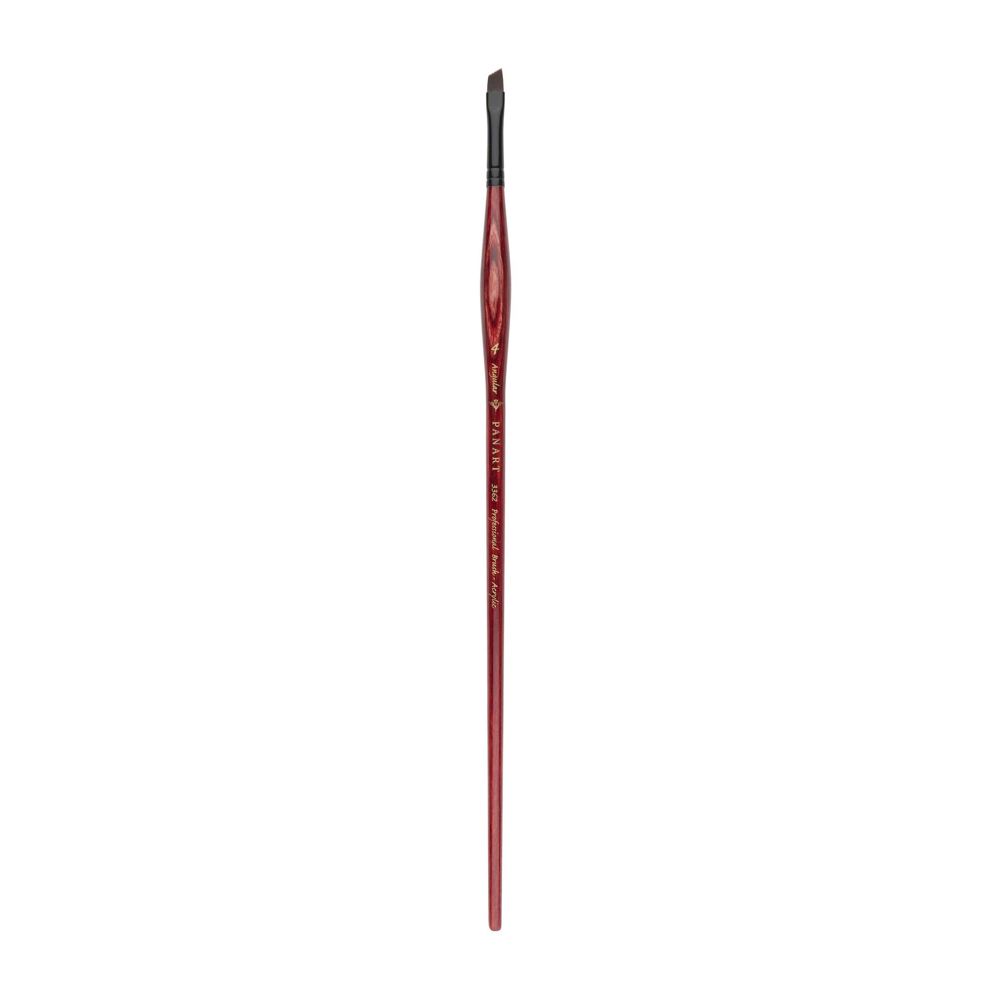 Pan Art Synthetic Fibre Angular No. 04 – Detail & Wash Brush for Acrylics – Artist-Grade Performance Paintbrush for Fine Art, Craft & Illustration – 1 Unit